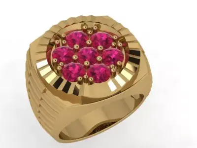 A Showcase of Luxury Men Rings Inspired by Watches  3D print model