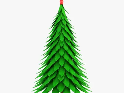 Cartoon Christmas Tree v 1 3D model