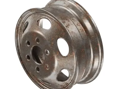 Rusty Truck Rim 3D model