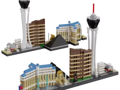 Lego Architecture Skyline - 21047 Las Vegas 3D model
