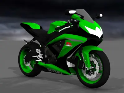 SUZUKI SPORT BIKE 3D model