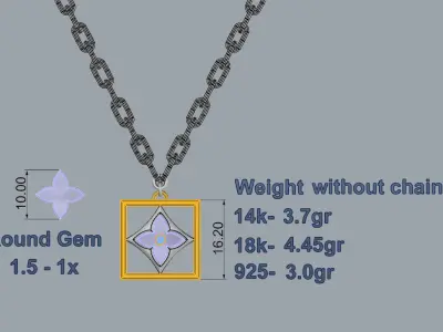 Louis Vuitton Pendant 3D print model