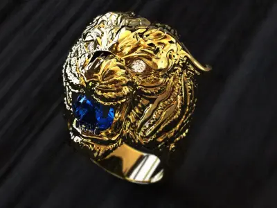 Tiger ring Free 3D print model