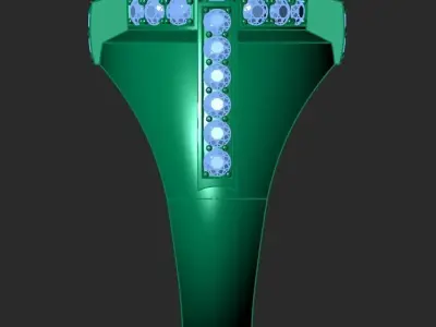 STYLISH MEN S RING WITH STONES Printable Model 3D print model