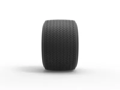 Dirt Sprint racing tire 12 Scale 1 to 25 3D print model