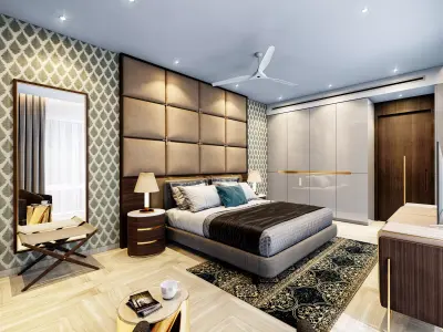 MODERN LUXURY BEDROOM DS004 3D model