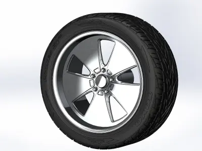 Custom wheels US Mags Whittier for your scale model 3D print model