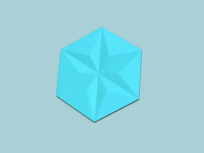 Hexagonal Wall Panel A20 Star - Interior Design Decoration 3D print model