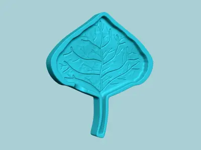 Black Poplar Leaf - Molding Artificial EVA Craft 3D print model