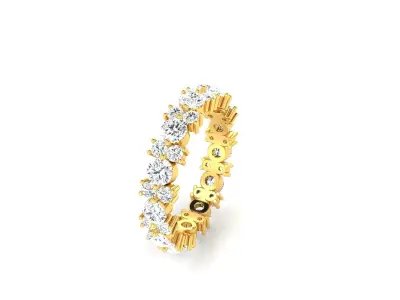 Solitaire Engagement Ring 3D print model 19