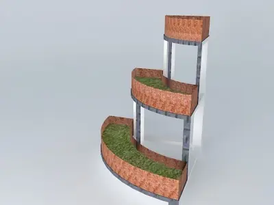 Pot Corner Flower Corner Free 3D model