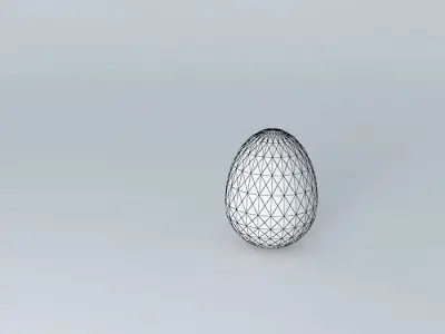 Structured Faberge egg with components Free 3D model