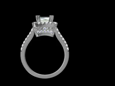 luxury emerald  rings  3D print model