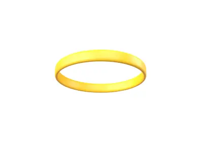 Silicone Wristband v1 003 Low-poly 3D model