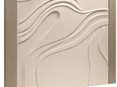 Decorativ panel wave 27 3D model