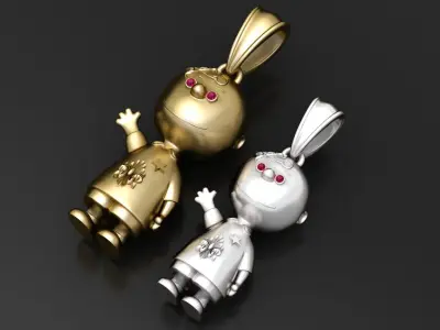 LITTLE BOY PENDANT 3D PRINTABLEMODEL  3D print model