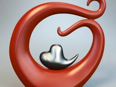 Black Heart m2 P 3D print model