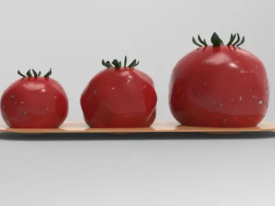 Pomeg Vase Low-poly 3D model