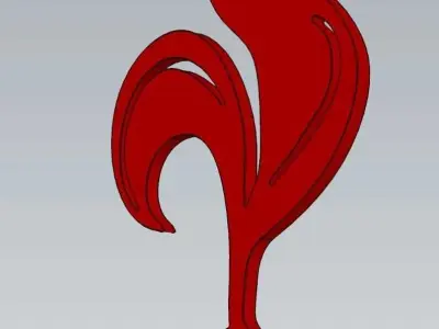 Wonderful Artificial Cock Home and Garden Outdoor Lawn Decor 3D model