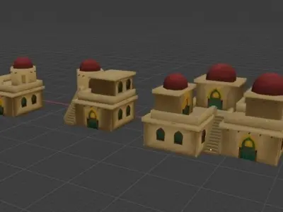 Arab House Low-poly 3D model