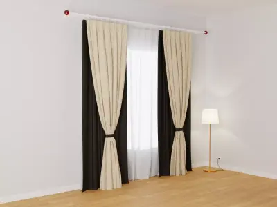 Curtains 01 collection 5 3D model