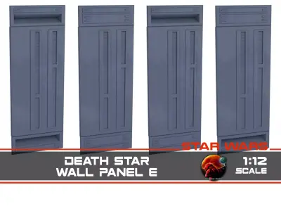 Death Star Wall Panel - E - 1-12 scale Blackseries  Free 3D print model