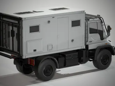 Motorhome MB Unimog U500 Low-poly 3D model
