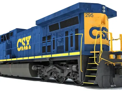 Diesel Locomotive CSX 3D model