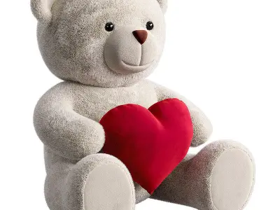 collection of teddy bears 3D model