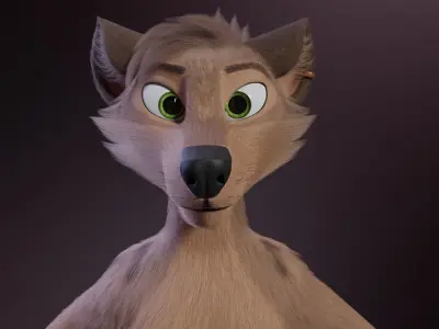 Kovu Anthro Wolf 3D model
