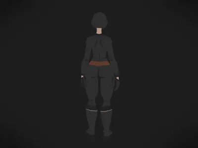 Colorly - Robber Girl - Game Ready - Rigged - Customizable Low-poly 3D model