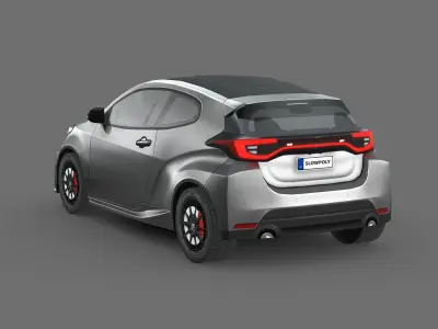 Toyota GR Yaris 2024 Low-poly 3D model