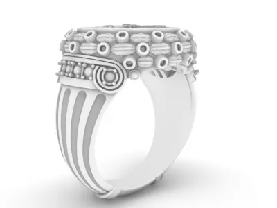 Masonic Double Eagle Ring 3D print model