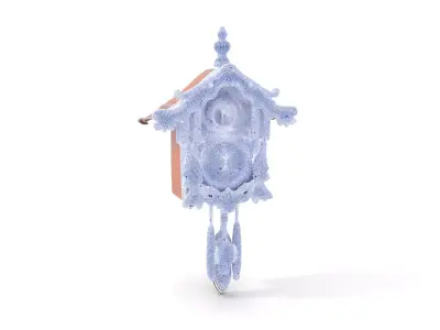 Classic Wooden Cuckoo Clock model pack Low-poly 3D model