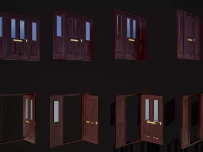 Hinged door 06 3D model