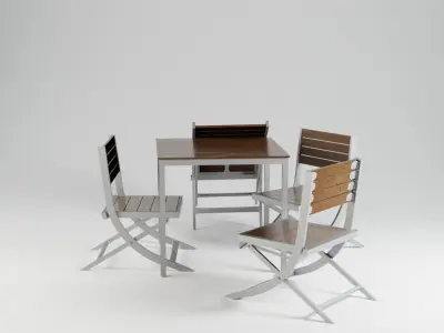 Exterior Aluminum Furniture Free 3D model