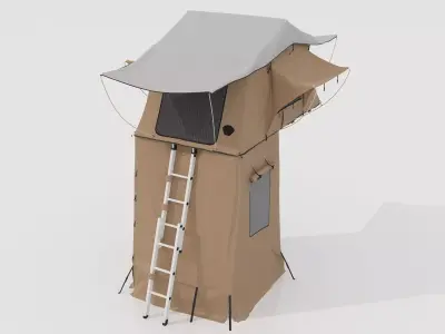 Car Tent Unfolded 3D model