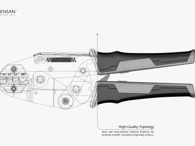 Ratchet Crimping Tool 3D model