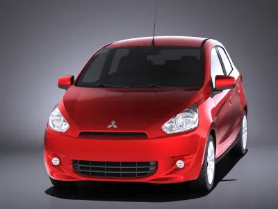 Mitsubishi Mirage 2015 VRAY 3D model