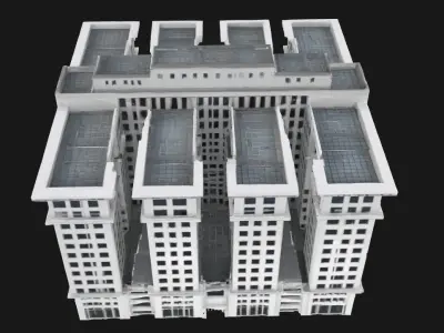 Urban Majesty Modern Skyscraper Model 3D model