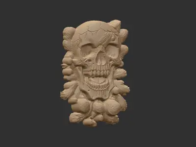 skull christmas decor cnc model 3D print model