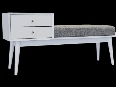 Landon Entryway Bench v-02 Low-poly 3D model