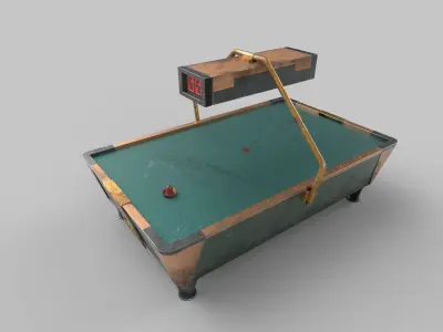 hockey table Low-poly 3D model