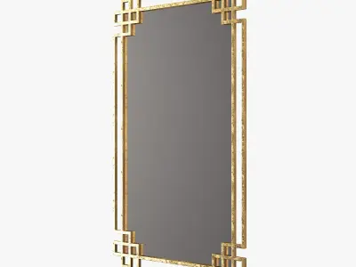 Uttermost devoll antique gold mirror 3D model
