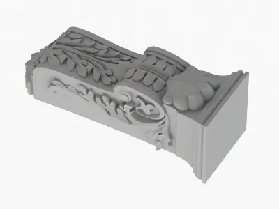Scroll Corbel 09 3D model