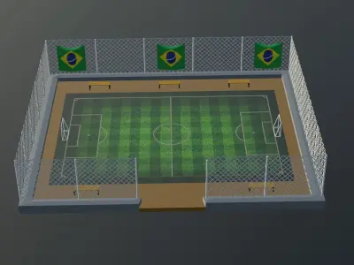 Soccer Stadium - Brazil Low-poly 3D model