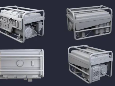 Generator Low-poly 3D model