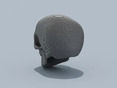 Voxel Skull 3D model