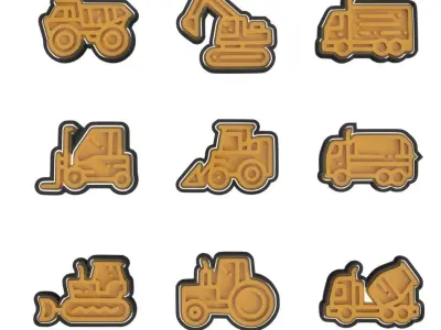 CONSTRUCTION VEHICLES CUTTERS - Can be used commercially 3D print model
