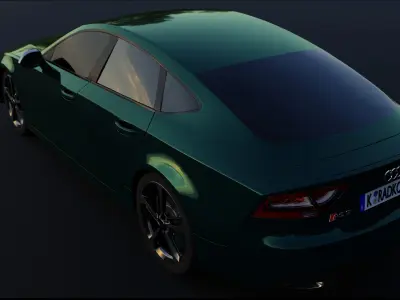 Audi RS 7 Low-poly 3D model